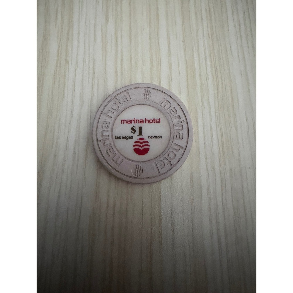Vintage 1988 Marina Hotel Las Vegas $1 Casino Chip MGM Grand History